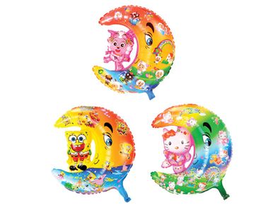 3 Folienballons Set Mond Motive Luftballon Heliumballon Kindergeburtstag