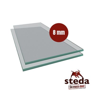 VSG Verbundsicherheitsglas aus Floatglas 8 mm einseitig grau bis 60 cm Länge