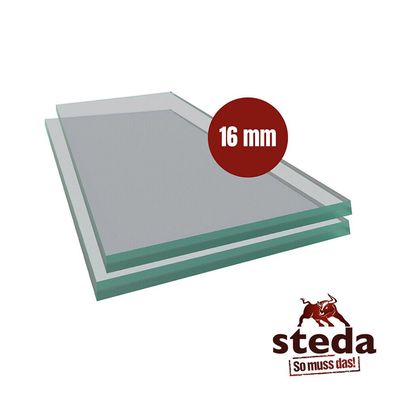 VSG Verbundsicherheitsglas aus Floatglas 16 mm einseitig grau bis 60 cm Länge