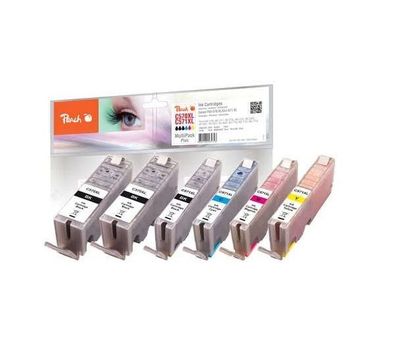 Peach Spar Pack Plus Tintenpatronen XL kompatibel zu Canon 2xPGI-570XL, CLI-571XL ...
