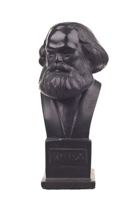 Deutscher Philosoph Sozialist Karl Marx Stein büste Statue Skulptur 12 cm schwarz
