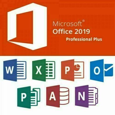 Microsoft Office 2019 Professional Plus 32/64 Bit Windows 11/10 PC SOFORT Versand
