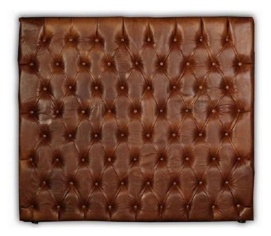 Casa Padrino Luxus Chesterfield Leder Bett-Kopfteil Braun 180 x H. 140 cm - Chesterfi