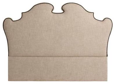 Casa Padrino Designer Bett-Kopfteil Beige 200 x H. 144 cm - Luxus Qualität