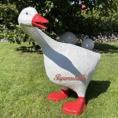 Gans lebensgroß Gänse Sommer Figur Gartenfigur Statue Skulptur Bauernhof Tierfigur gr