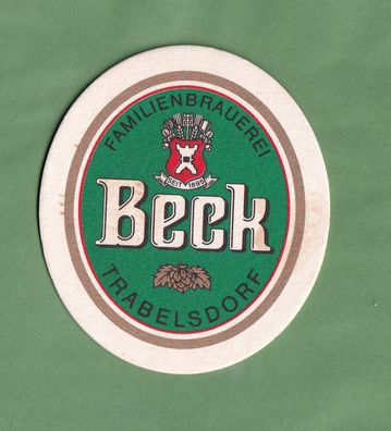 Familienbrauerei - Beck ( Trabelsdorf bei Bamberg) - ein ungebrauchter Bierdeckel