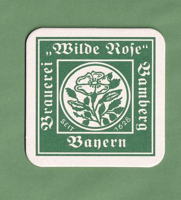 Wilde Rose Keller Bamberg - ungebrauchter Bierdeckel (2)