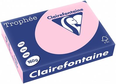 Clairefontaine Trophee Papier Rosa 160g/ m² DIN-A4 - 250 Blatt