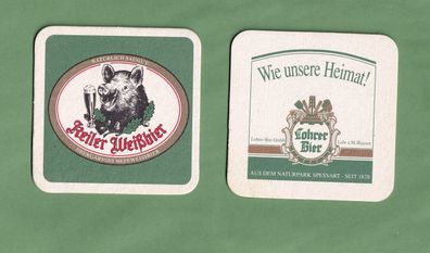 Brauerei Lohrer Bier - ein ungebrauchter Bierdeckel