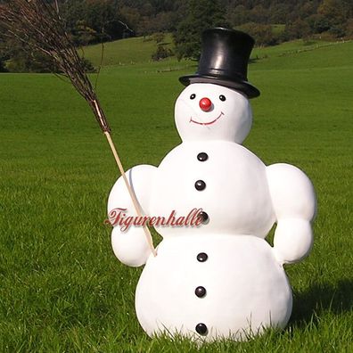 Schneemann FIGUR STATUE Skulptur DEKO Dekoration ADVENT Werbefigur Weihnachten