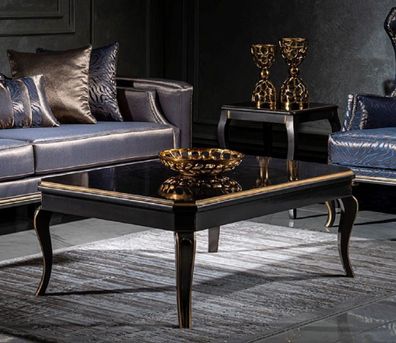 Casa Padrino Luxus Barock Couchtisch Schwarz / Gold - Eleganter Wohnzimmertisch im Ba