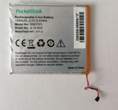 Akku Batterie Battery Pocketbook 626 627 628 632 614 615w 641 PB 306070PL