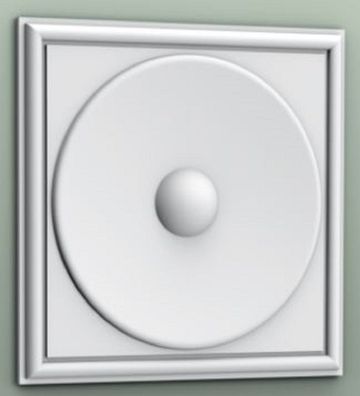 Casa Padrino 3D Paneel Weiß 33,3 x 2,6 x H. 33,3 cm - Wandpaneel - Deckenpaneel - Wan