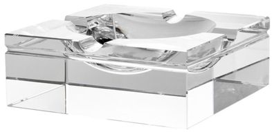 Casa Padrino Luxus Kristallglas Aschenbecher 20 x 20 x H. 7,5 cm - Wohnzimmer Accesso