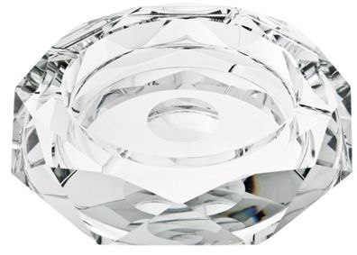 Casa Padrino Designer Kristallglas Aschenbecher 25 x H. 5 cm - Luxus Kollektion
