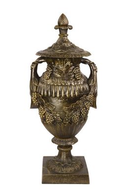 Casa Padrino Antik Stil Gartenfigur Urne - Gusseisen - Bronze Look
