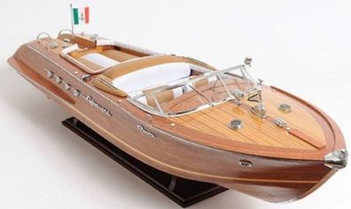 Casa Padrino Luxus Holz Speedboot Riva Aquarama Braun / Mehrfarbig 88,9 x 22,9 x H. 2