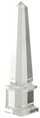 Casa Padrino Luxus Kristallglas Obelisk 11 x 11 x H. 49 cm - Designer Wohnzimmer Hote