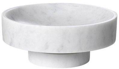 Casa Padrino Luxus Schale Weiß Ø 33 x H. 13 cm - Runde Deko Schüssel aus hochwertigem