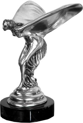 Casa Padrino Luxus Bronze Skulptur Lady with Wings Silber / Schwarz 15 x 17 x H. 21 c