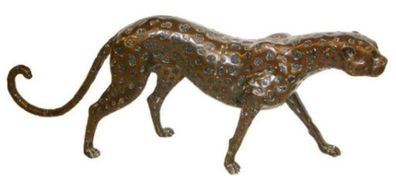 Casa Padrino Luxus Bronzefigur Gepard 140 x 20 x H. 58 cm - Luxus Qualität