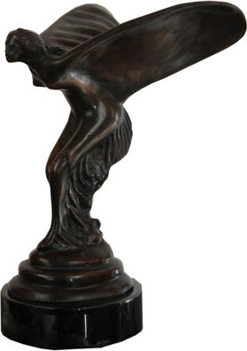 Casa Padrino Luxus Bronze Skulptur Lady with Wings Bronze / Schwarz 15 x 17 x H. 21 c