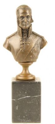 Casa Padrino Luxus Bronze Figur Admiral Uschakow 19.9 x 7.6 cm - Skulptur Militaria R