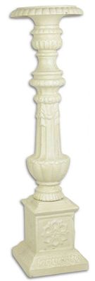 Casa Padrino Barock Kerzenständer Weiß 19,5 x 19,5 x H. 69,5 cm - Edler Gusseisen Ker