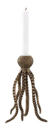 Casa Padrino Luxus Kerzenständer Krake Vintage Messing 15,5 x 14 x H. 24,5 cm - Messi
