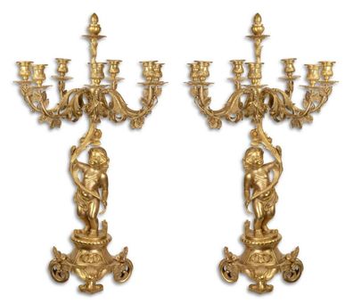 Casa Padrino Barock Kerzenständer Set Gold 46 x 46 x H. 83 cm - Edel & Prunkvoll