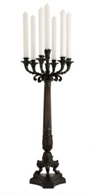 Casa Padrino Massier Luxus Kerzenständer Antikstil Bronze 79 x 30 cm - Kerzenhalter