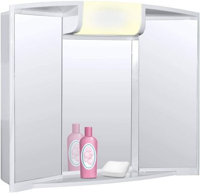 Jokey Spiegelschrank Angy Weiß mit Beleuchtung Badspiegel, + 1 Leuchtmittel