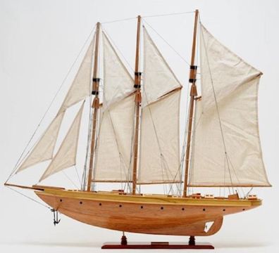 Casa Padrino Luxus Segelschiff Atlantic mit Massivholz Ständer Naturfarben / Braun 95