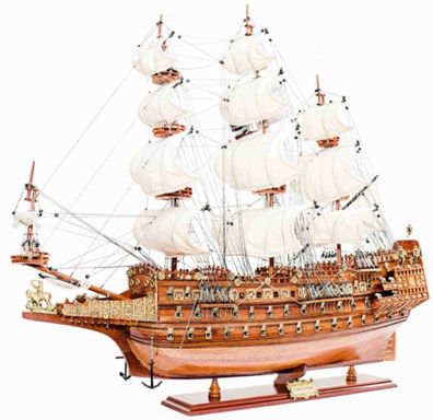 Casa Padrino Luxus Flaggschiff Sovereign of the Seas mit Massivholz Ständer Braun 95