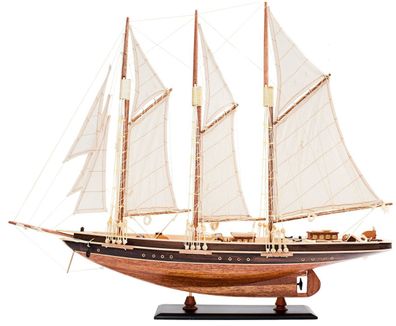Casa Padrino Luxus Segelschiff Atlantic mit Massivholz Ständer Braun / Dunkelbraun 11