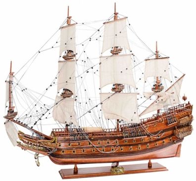 Casa Padrino Luxus Flaggschiff Wasa mit Massivholz Ständer Braun 50 x 10 x H. 73 cm -