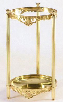 Casa Padrino Luxus Barock Schirmständer Gold Ø 37 x H. 66 cm - Runder Messing Regensc
