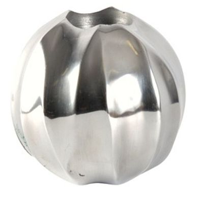 Designer Shine Teelicht Halter aus poliertem Aluminium Durchmesser 12,5 cm - Teelicht