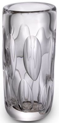 Casa Padrino Luxus Deko Glas Vase Ø 14 x H. 29 cm - Elegante mundgeblasene Blumenvase
