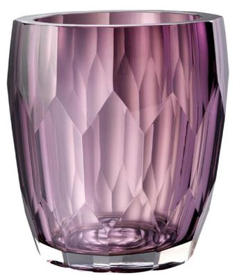 Casa Padrino Luxus Deko Glas Vase Lila Ø 12 x H. 14 cm - Luxus Qualität