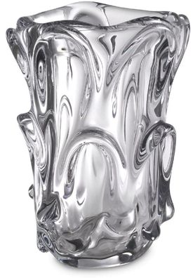 Casa Padrino Luxus Glas Vase Ø 20 x H. 31 cm - Moderne Deko Blumenvase - Deko Accesso