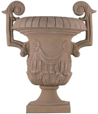 Casa Padrino Barock Blumenvase Terracotta Ø 63 x H. 73 cm - Handgefertigte Keramik Va