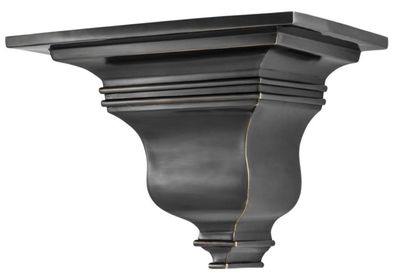 Casa Padrino Luxus Messing Wandkonsole Bronze 34 x 25 x H. 25 cm - Art Deco Möbel