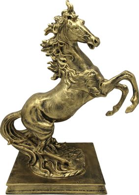 Casa Padrino Skulptur Wildes Pferd Gold H 45 x 35 x 20 cm - Figur Dekoration Barock