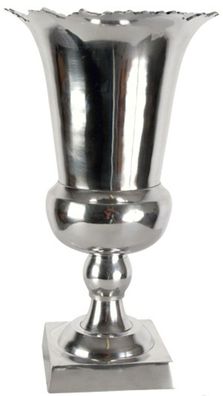 Designer Vase aus poliertem Aluminium silber Höhe: 40,5 cm, Breite: 22,5 cm - wunders