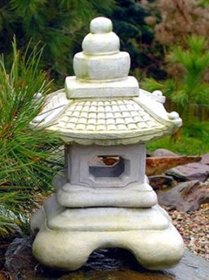Casa Padrino Gartenleuchte im Asiatischen Stil Weiß 50 x 50 x H. 60 cm - Wetterbestän