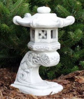 Casa Padrino Garten Leuchte im Japanischen Stil Weiß 24 x 24 x H. 32 cm - Kleine Gart