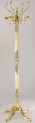 Casa Padrino Luxus Barock Garderobenständer Gold / Cremefarben / Silber 40 x 40 x H
