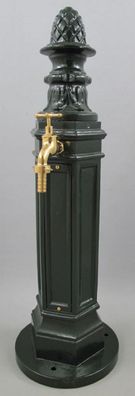 Casa Padrino Jugendstil Wassersäule Grün 33 x 34 x H. 95 cm - Nostalgische Aluminium