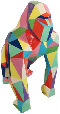 Casa Padrino Designer Deko Skulptur Gorilla Affe Mehrfarbig 118 x 78 x H. 128 cm - De